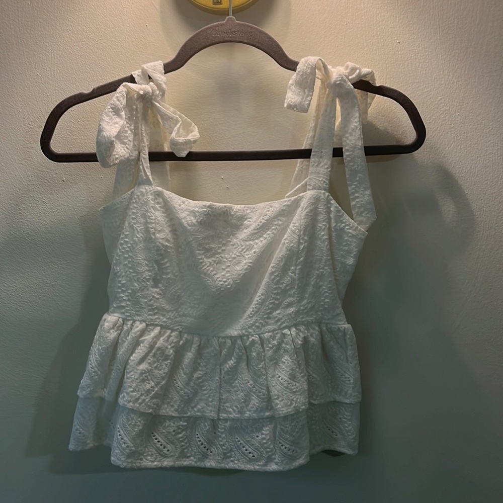 Lost + Wander Eyelet Top Size XS